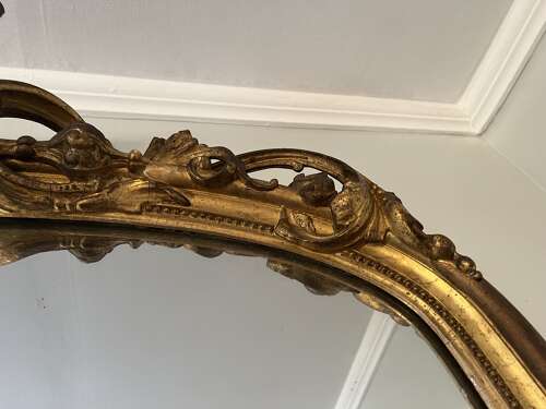 19th century floor to ceiling French gilt standing mirror circa 1860
