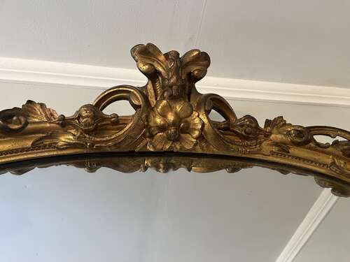 19th century floor to ceiling French gilt standing mirror circa 1860
