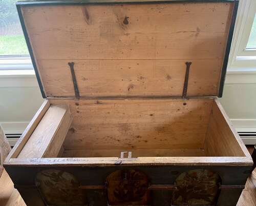 Antique Norwegian Painted Wedding Chest – Dated 1836