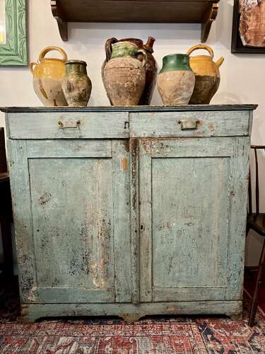 Original paint Swedish blue buffet Circa 1820.