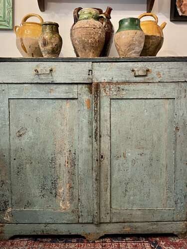 Original paint Swedish blue buffet Circa 1820.