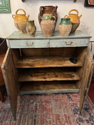 Original paint Swedish blue buffet Circa 1820.