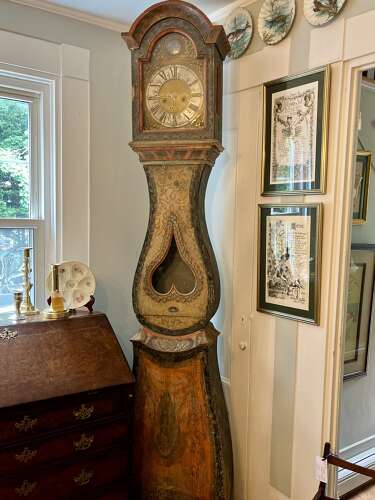 Swedish Mora long case clock circa 1750
