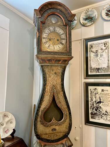 Swedish Mora long case clock circa 1750