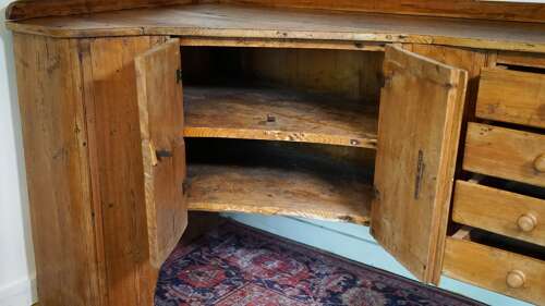 Danish pine corner server circa 1820