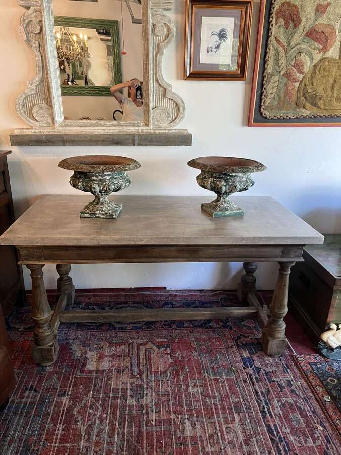 French stone top table early 19th century