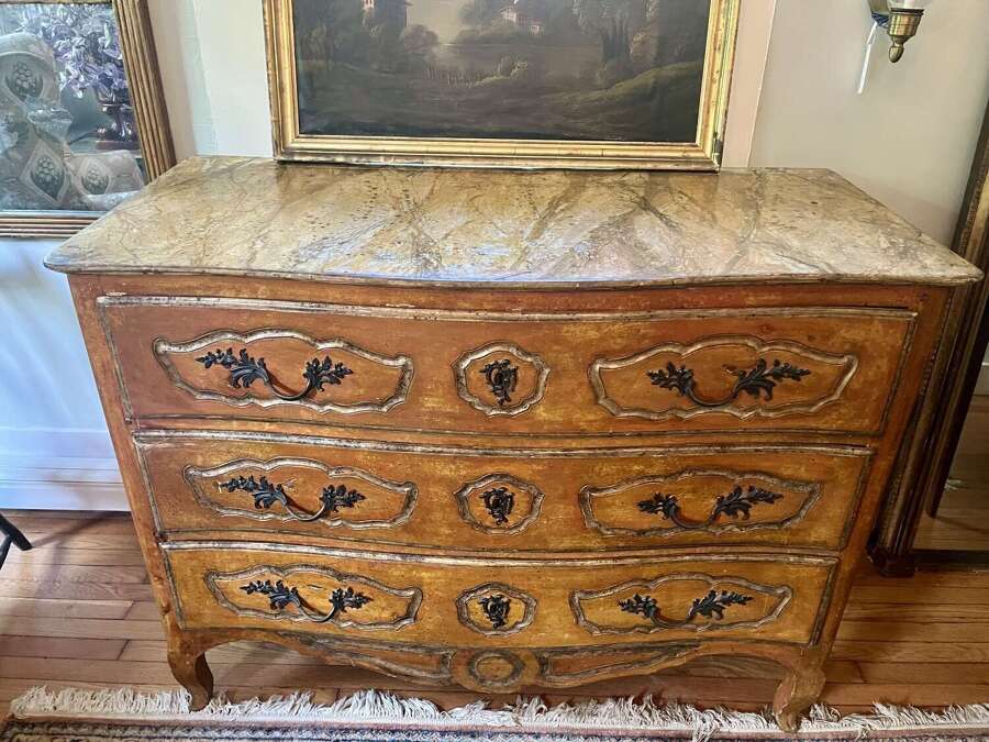 French Louis XV-style painted commode, 19th Century