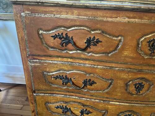 French Louis XV-style painted commode, 19th Century