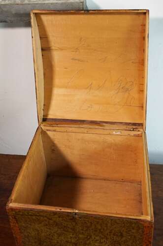 American painted dome top box circa 1870