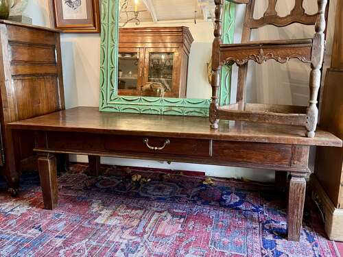 English long walnut low table circa 1890