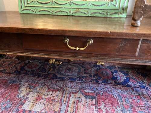 English long walnut low table circa 1890
