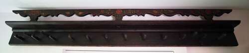 Scandanavian hanging coat rack with original paint early 19th century