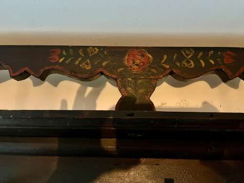 Scandanavian hanging coat rack with original paint early 19th century