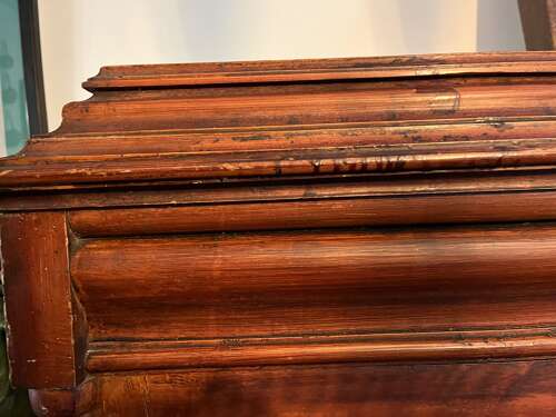 Eastern European grain flamed mahogany painted armoir circa 1840