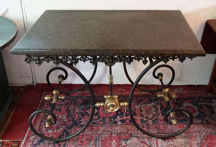 French marble topped Patisserrie table, circa 1860