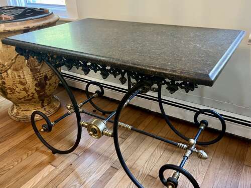 French marble topped Patisserrie table, circa 1860