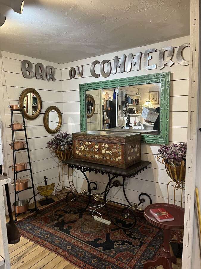 Vintage French metal sign "BAR DU COMMERCE"