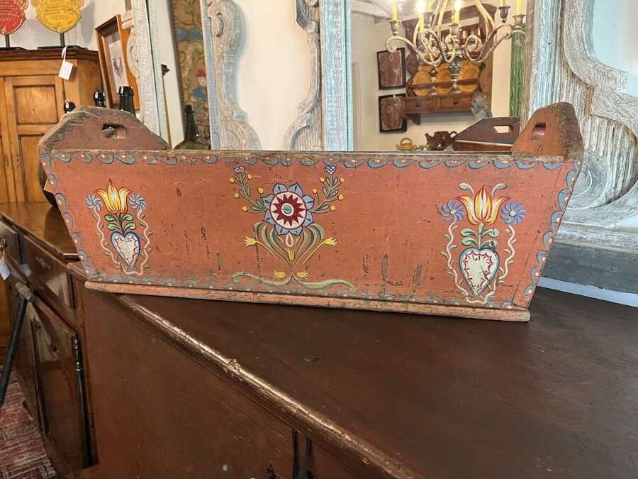 Antique Scandinavian Painted Bride&rsquo;s Box, 19th Century