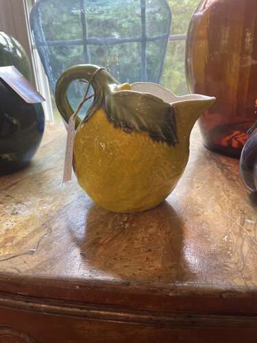 Set of three Italian majolica fruit pitchers – c. 1950s