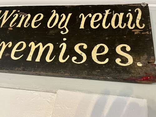 English vintner's sign circa 1920