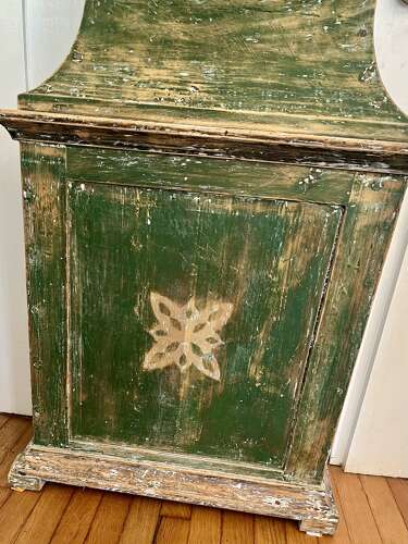 Swedish Mora clck in original green paint