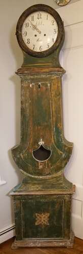 Swedish Mora clck in original green paint